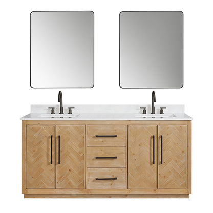Altair Designs Bellavia 72" double vanity with top - 559072-WF-GW-NM