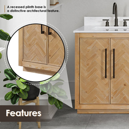 Altair Designs Bellavia 72" double vanity with top - 559072-WF-GW-NM