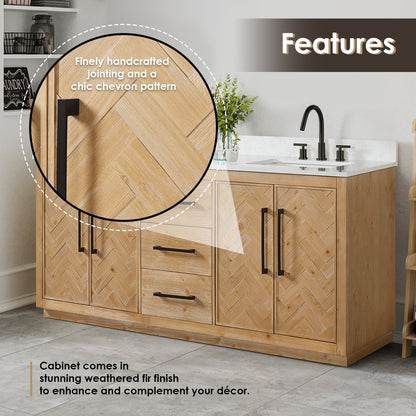 Altair Designs Bellavia 72" double vanity with top - 559072-WF-GW-NM