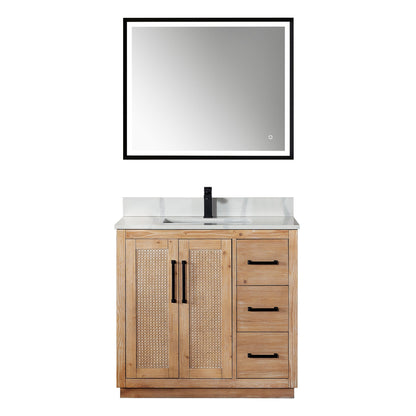 Altair Designs 36" single vanity with top - 561036-LB-CWQ-NM