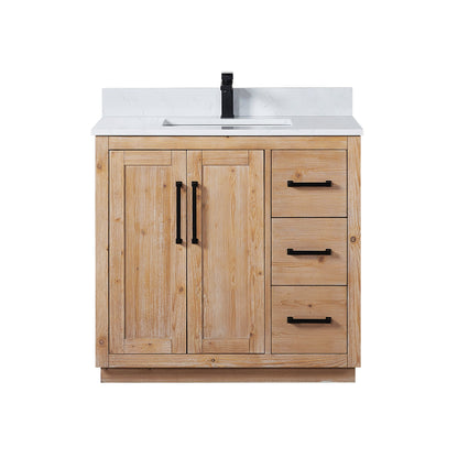 Altair Designs Cicero 36" single vanity with top - 562036-LB-GW-NM