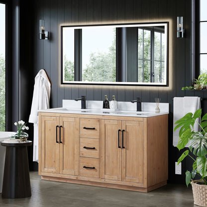 Altair Designs Cicero 60" double vanity with top - 562060-LB-GW-NM