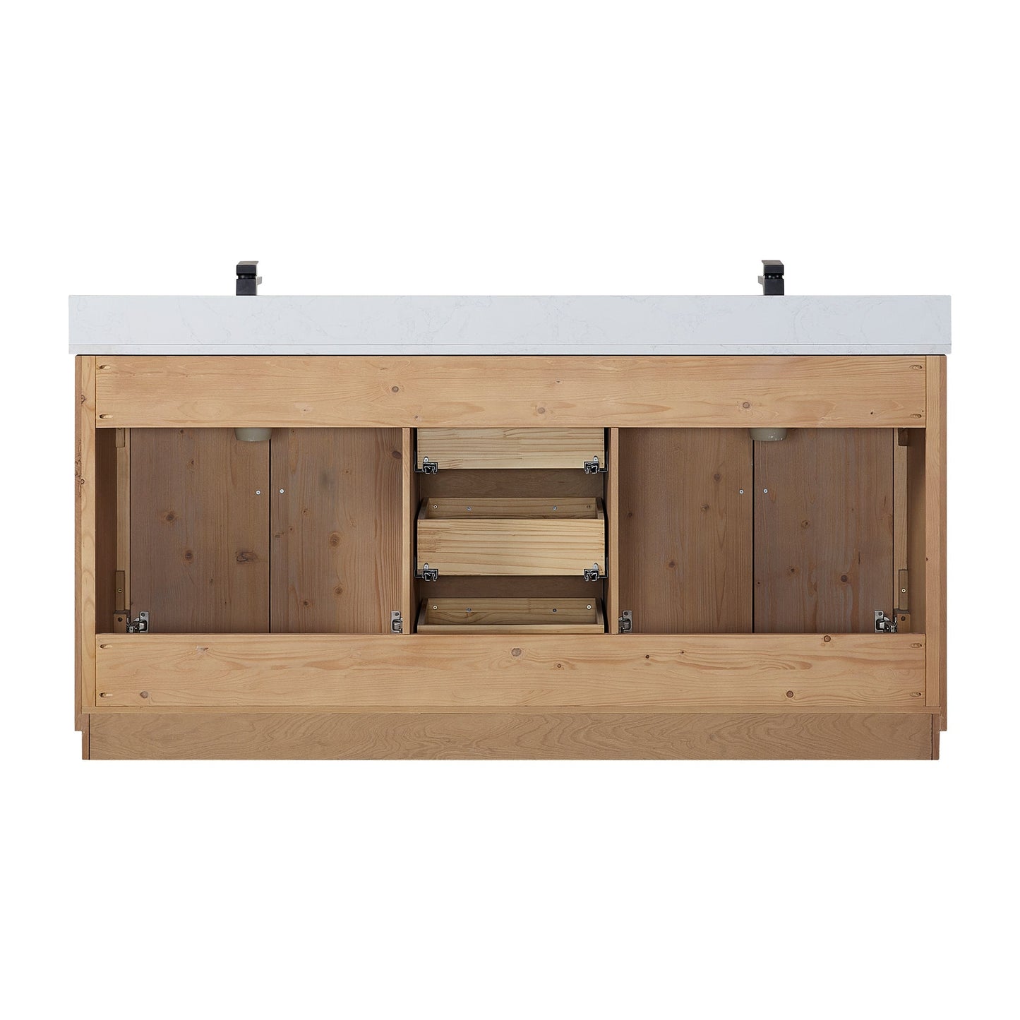 Altair Designs Cicero 72" double vanity with top - 562072-LB-GW-NM