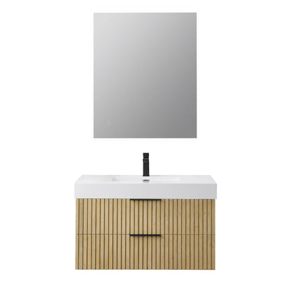 Altair Designs 36" single vanity with top - 563036-NB-WH-NM