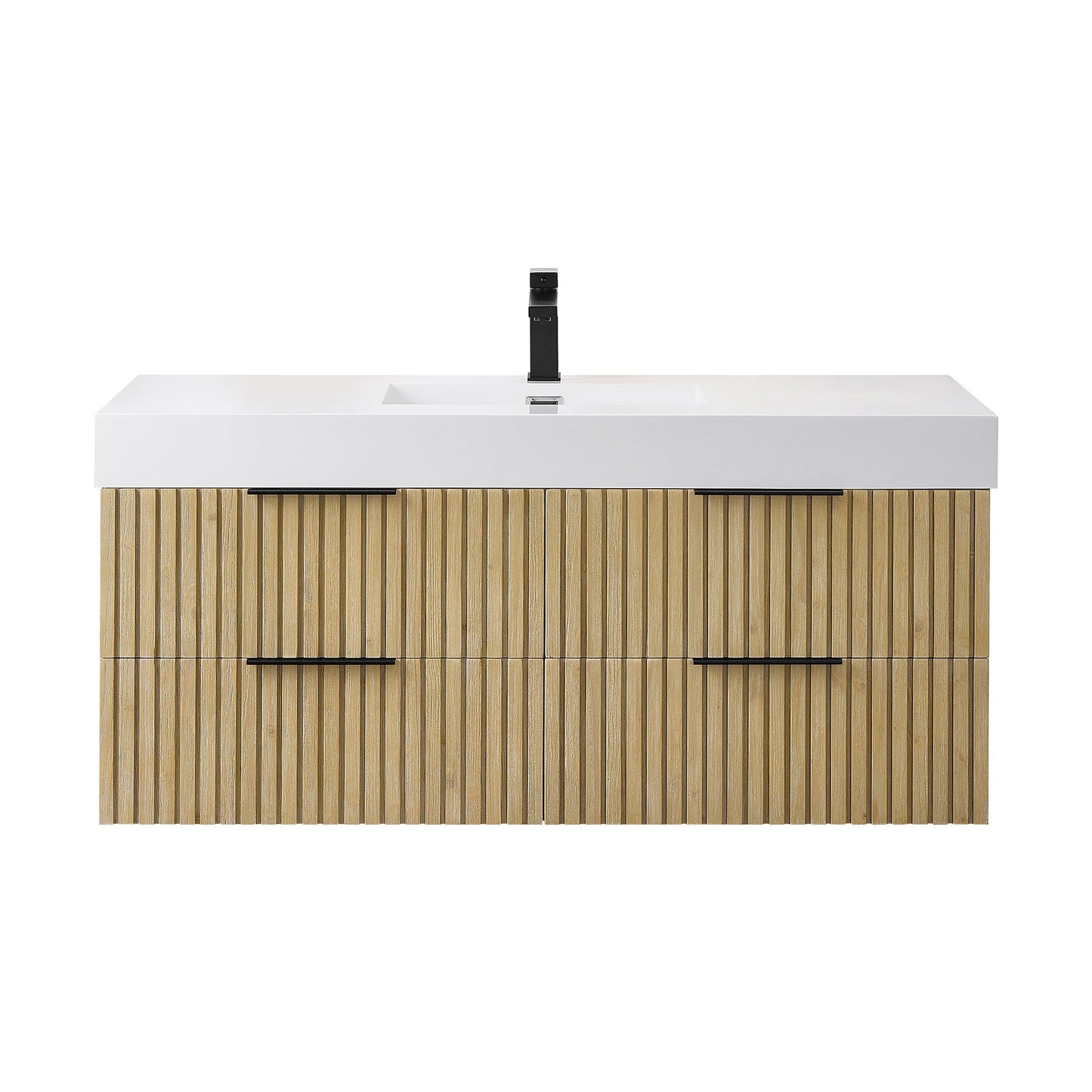 Altair Designs 48" single vanity with top - 563048-NB-WH-NM