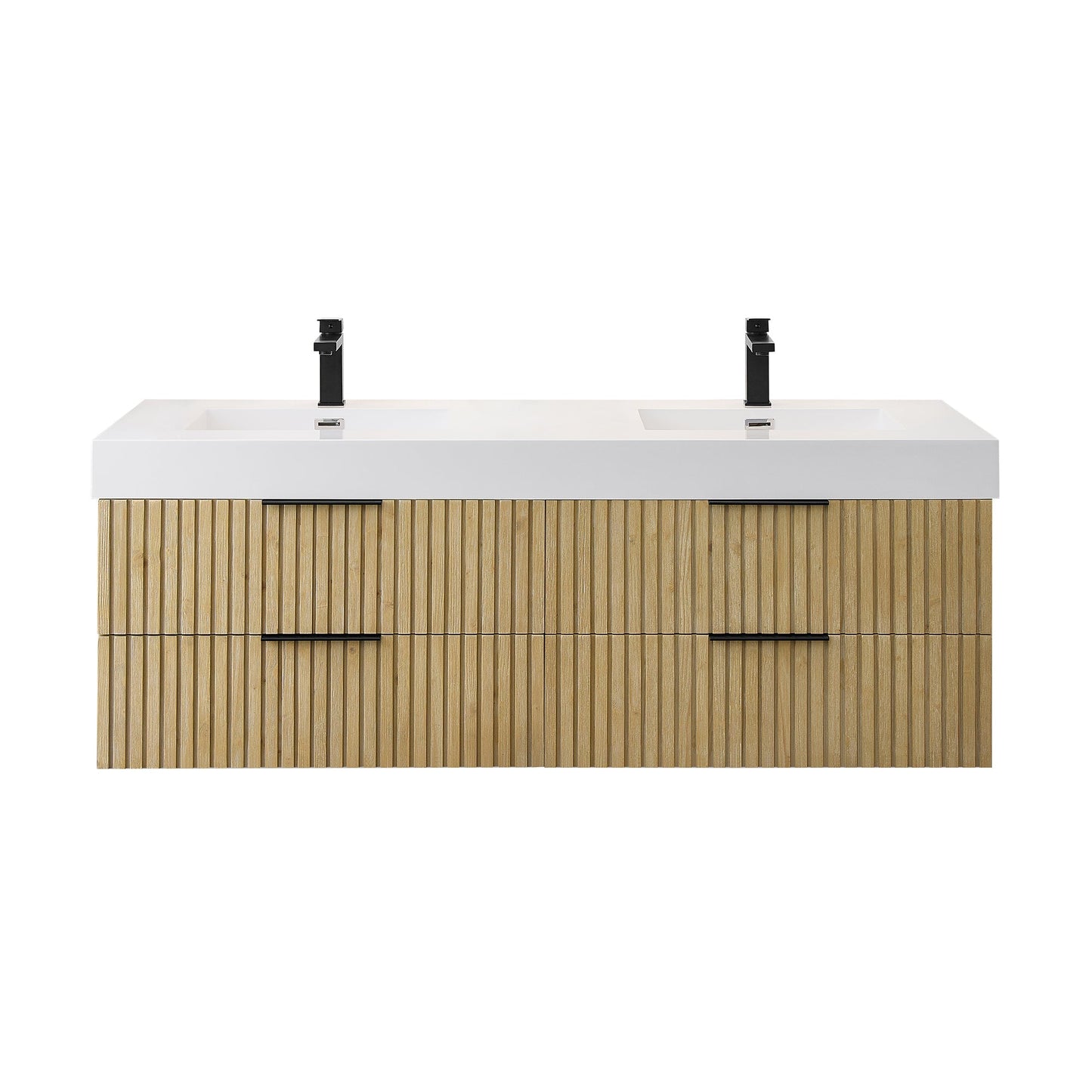 Altair Designs 60" double vanity with top  - 563060-NB-WH-NM