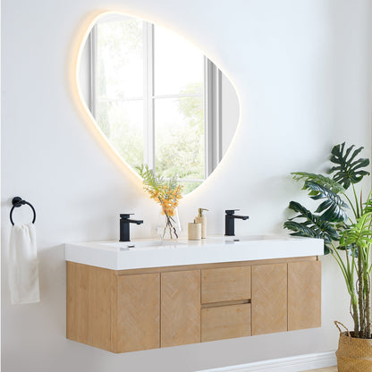 Altair Designs Siena 60" double vanity with top - 564060-LB-WH-NM