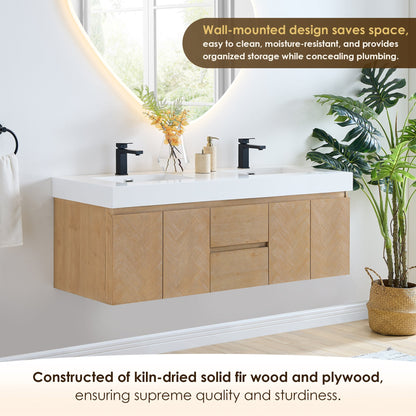 Altair Designs Siena 60" double vanity with top - 564060-LB-WH-NM