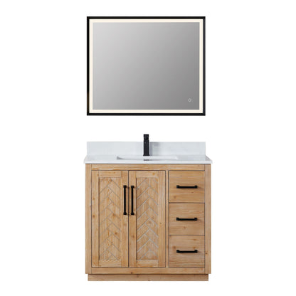 Altair Designs Anais 36" single vanity with top - 565036-LB-GW-NM