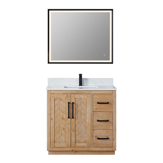 Altair Designs Anais 36" single vanity with top - 565036-LB-GW-NM