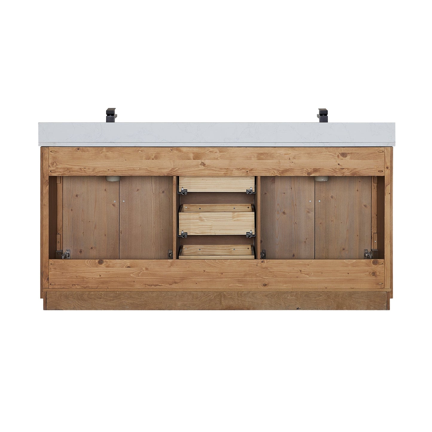 Altair Designs Anais 72" double vanity with top - 565072-LB-GW-NM