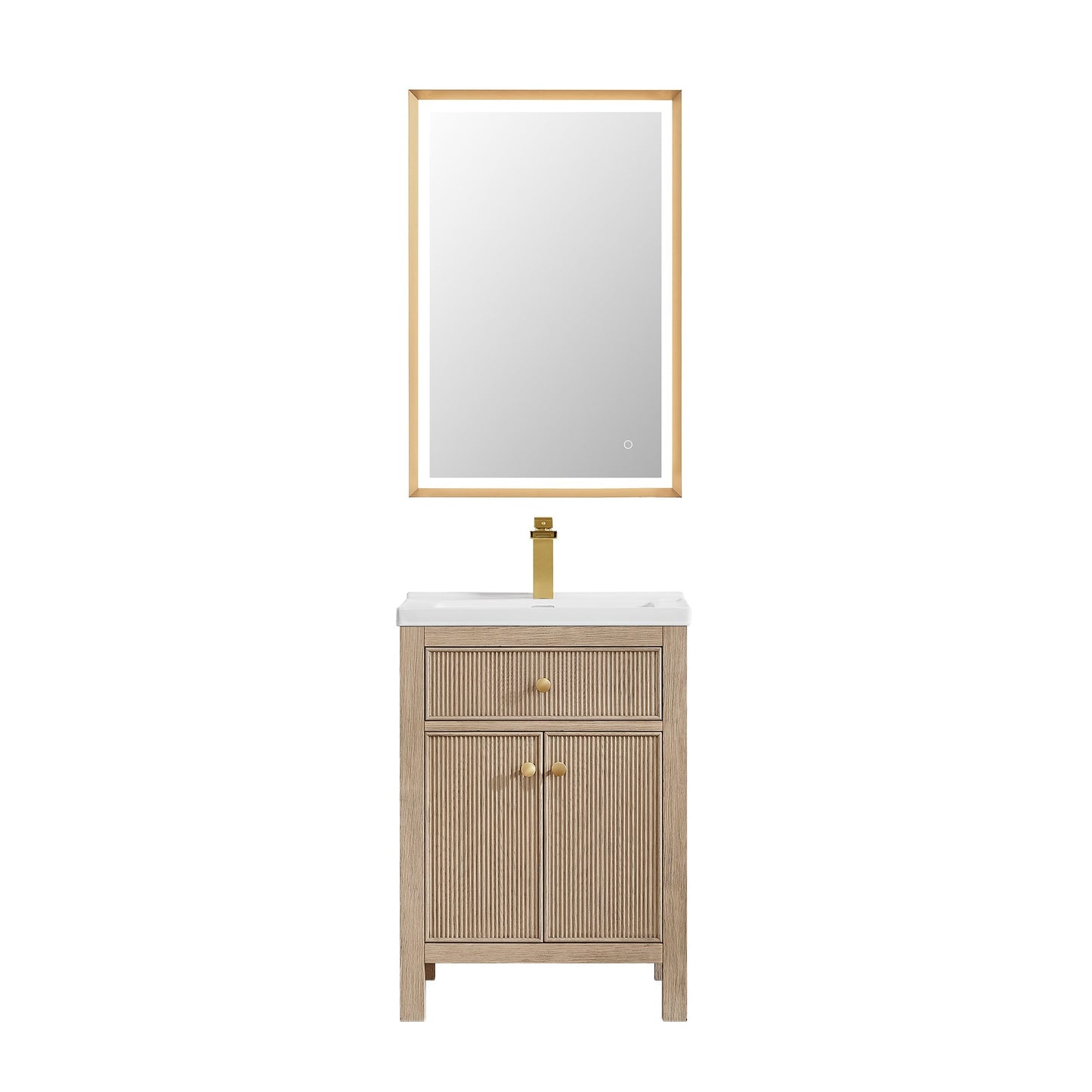 Altair Designs Cerrito 24" single vanity with top - 567024-BK-WH-NM