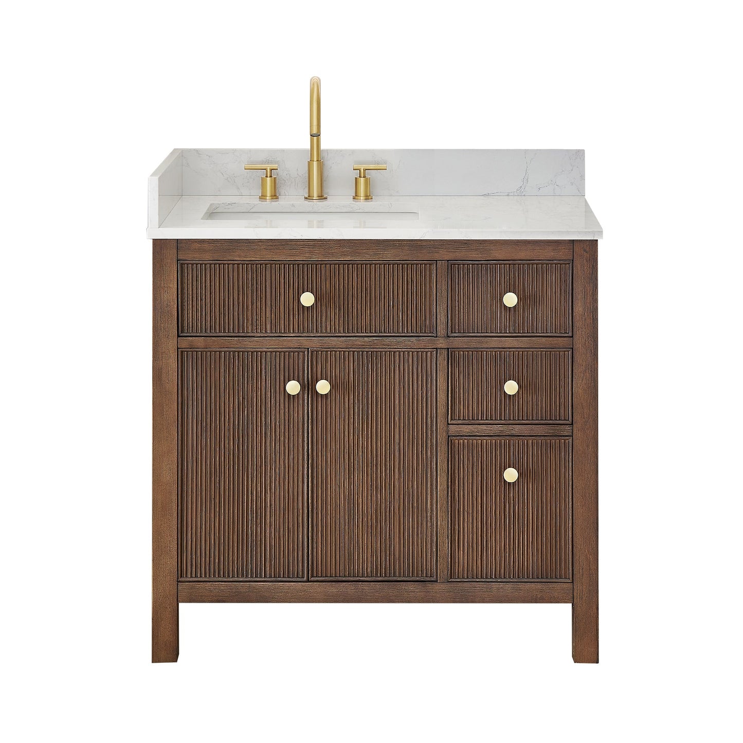 Altair Designs 36" single vanity with top - 567036-BK-GW-NM