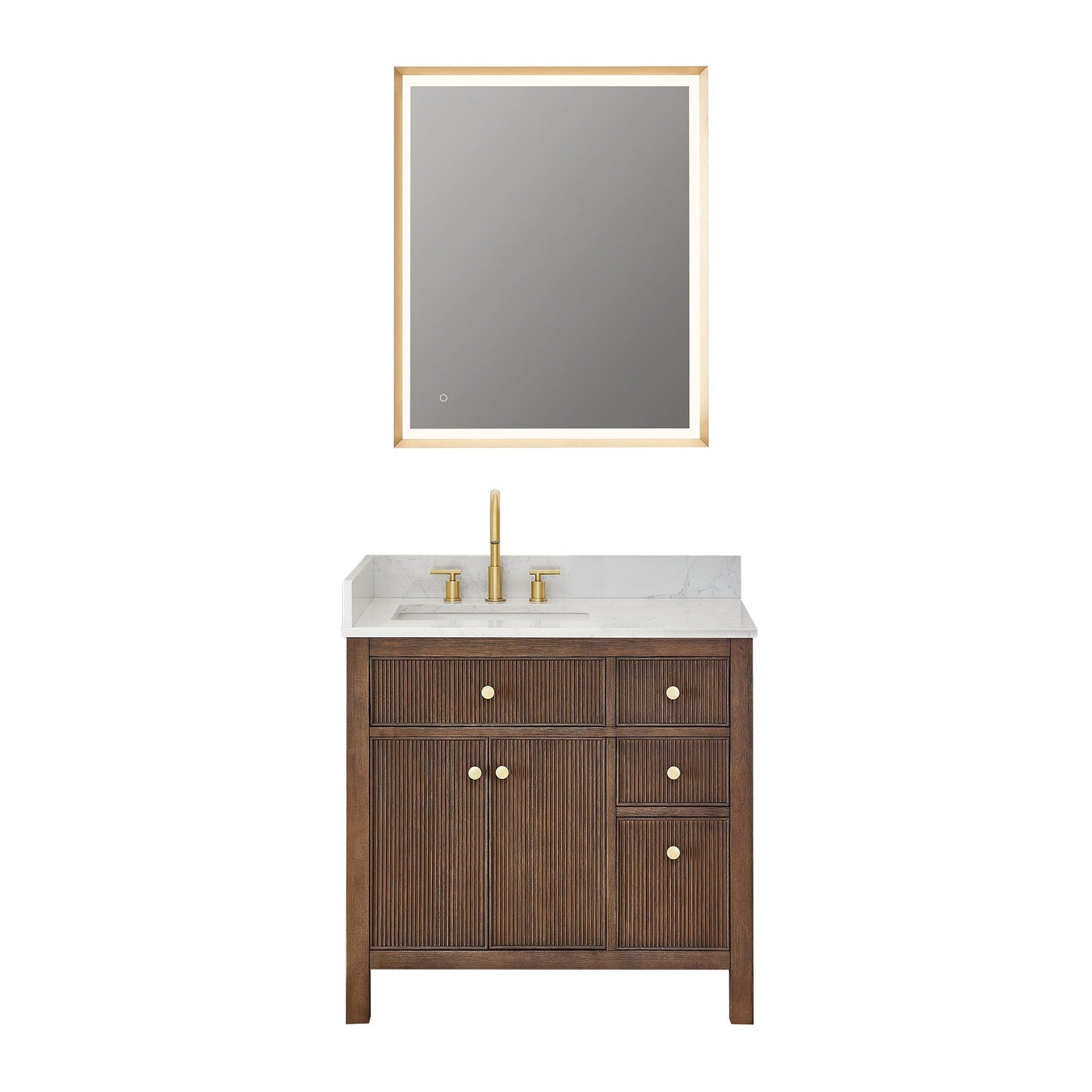 Altair Designs 36" single vanity with top - 567036-BK-GW-NM