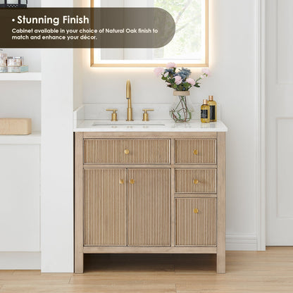 Altair Designs 36" single vanity with top - 567036-BK-GW-NM