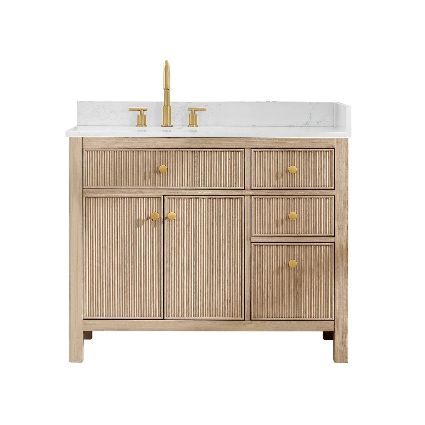 Altair Designs Cerrito 42" single vanity with top - 567042-BK-GW-NM