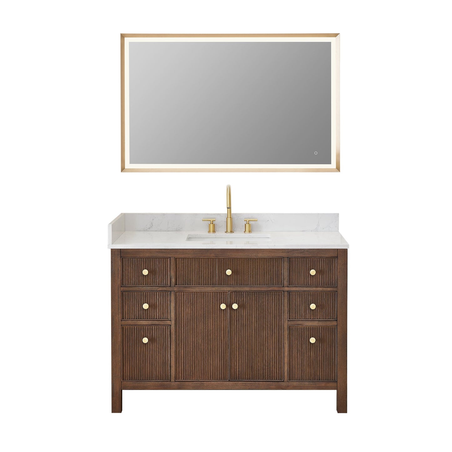Altair Designs 48" single vanity with top - 567048-BK-GW-NM