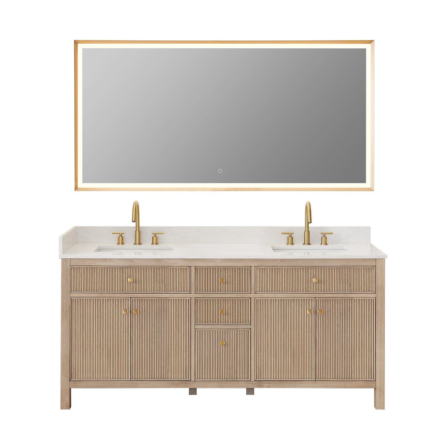 Cerrito 72" double vanity with top
