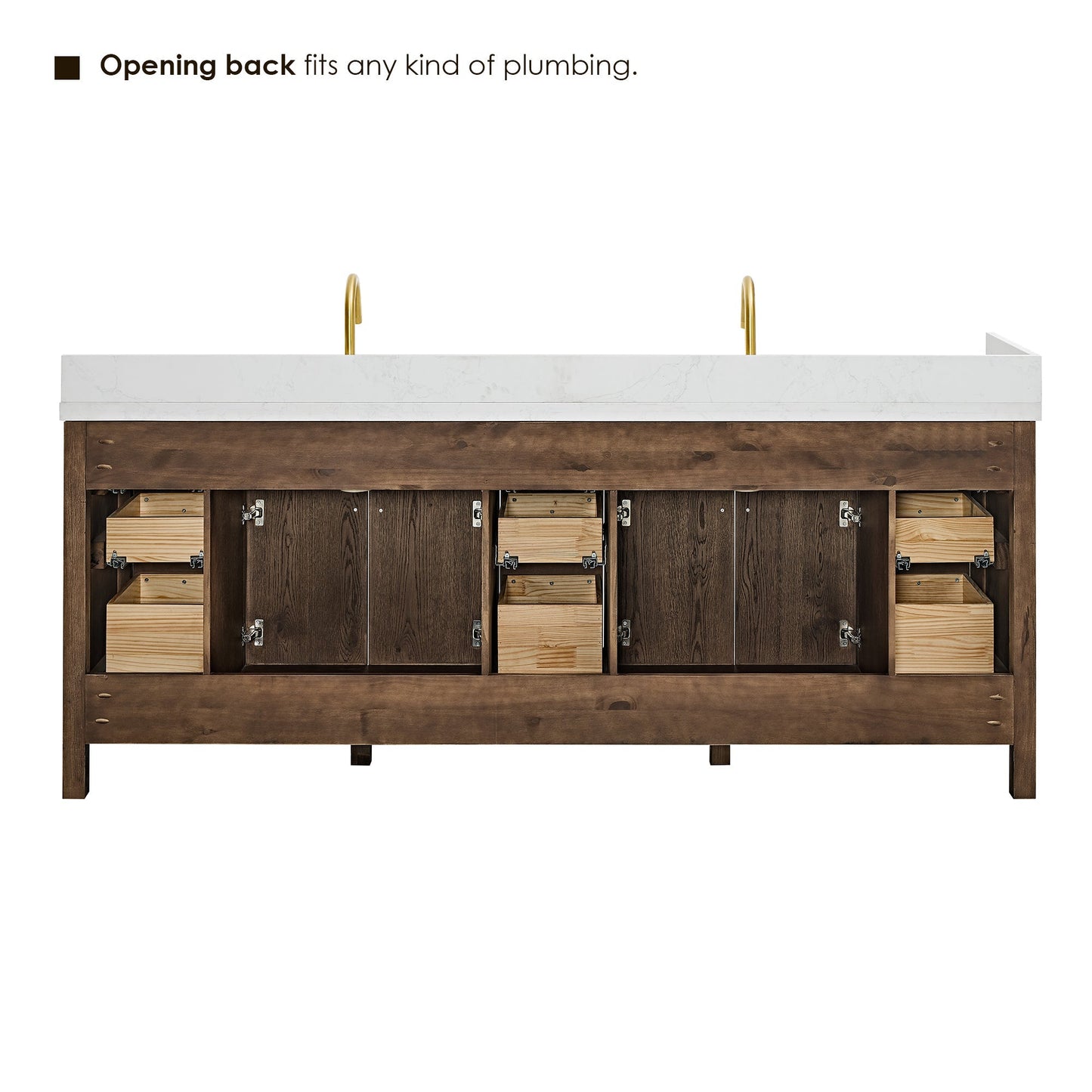 Altair Designs Cerrito 84" double vanity with top - 567084-NK-GW-NM