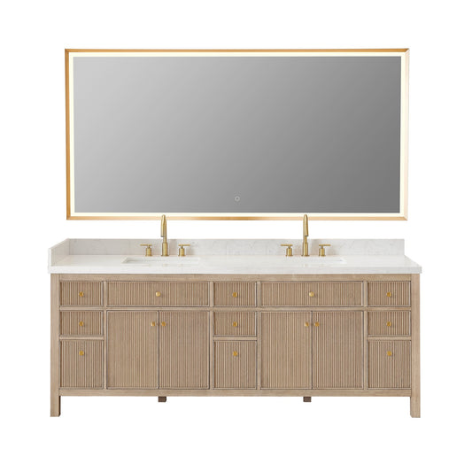 Altair Designs Cerrito 84" double vanity with top - 567084-NK-GW-NM