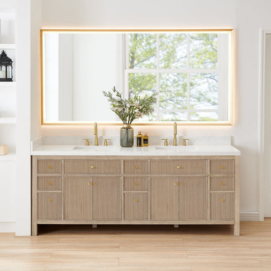 Altair Designs Cerrito 84" double vanity with top - 567084-NK-GW-NM