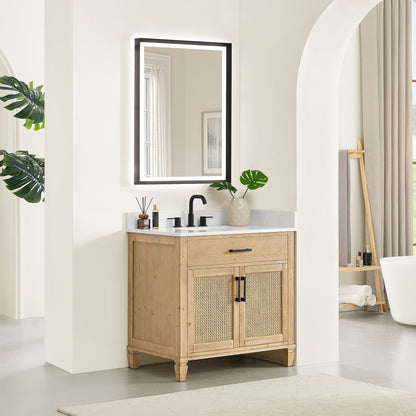 Altair Designs Salome 36"/48"/60"/72"/84" single/double vanity with top - 571036-WF-GW-NM