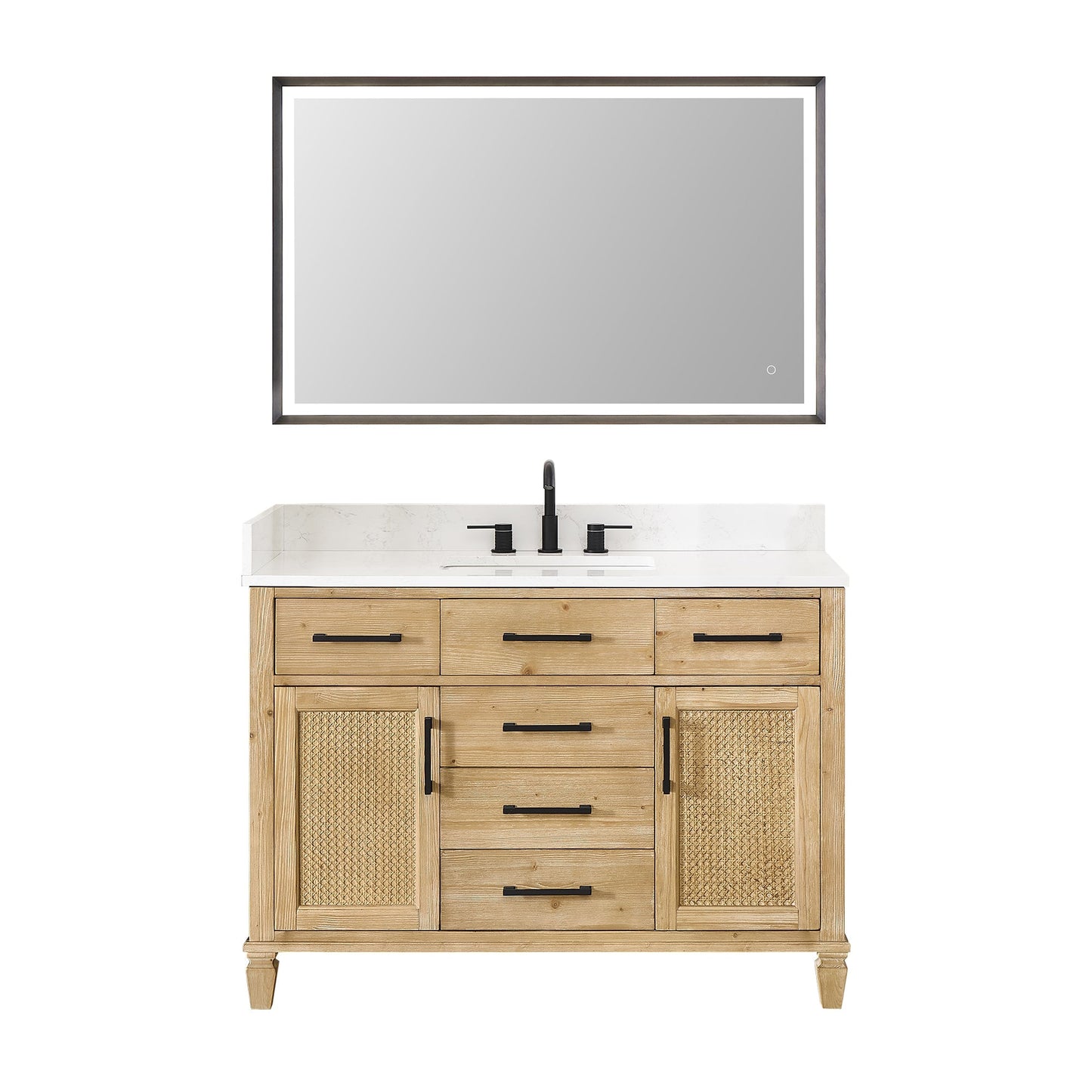Altair Designs Salome 36"/48"/60"/72"/84" single/double vanity with top - 571036-WF-GW-NM