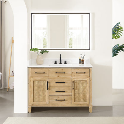 Altair Designs Salome 36"/48"/60"/72"/84" single/double vanity with top - 571036-WF-GW-NM
