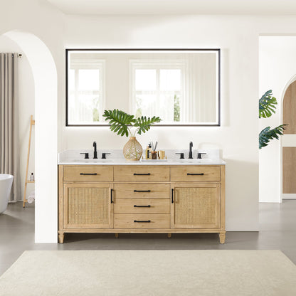 Altair Designs Salome 36"/48"/60"/72"/84" single/double vanity with top - 571036-WF-GW-NM