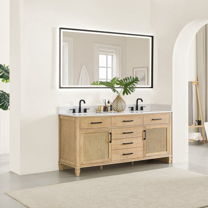 Altair Designs Salome 36"/48"/60"/72"/84" single/double vanity with top - 571036-WF-GW-NM