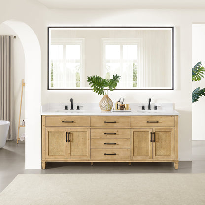 Altair Designs Salome 36"/48"/60"/72"/84" single/double vanity with top - 571036-WF-GW-NM