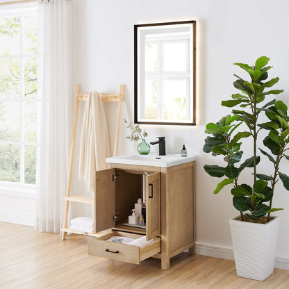 Altair Designs Bondi 24" single vanity with top - Altair Designs Siena 60" double vanity with top - 564060-LB-WH-NM
