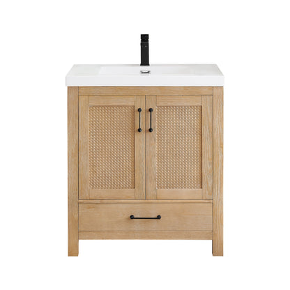Altair Designs Bondi 30" single vanity with top - 572030-LB-WH-NM