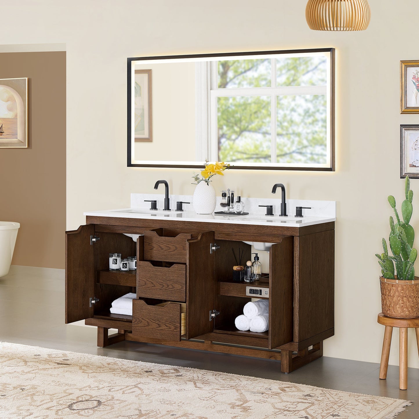 Altair Designs Mowry 36"/48"/60"/72" single/double vanity with top - 573036-BK-GW-NM Price