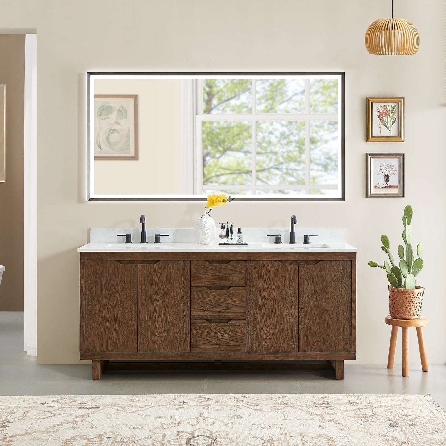 Altair Designs Mowry 36"/48"/60"/72" single/double vanity with top - 573036-BK-GW-NM Price