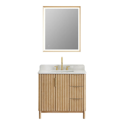 Altair Designs Sierra 36" single vanity with top - 575036-WL-GW-NM