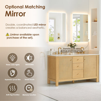Altair Designs Cedar 36"/48"/60"/72" single/double vanity with top - 576036-NW-GW-NM