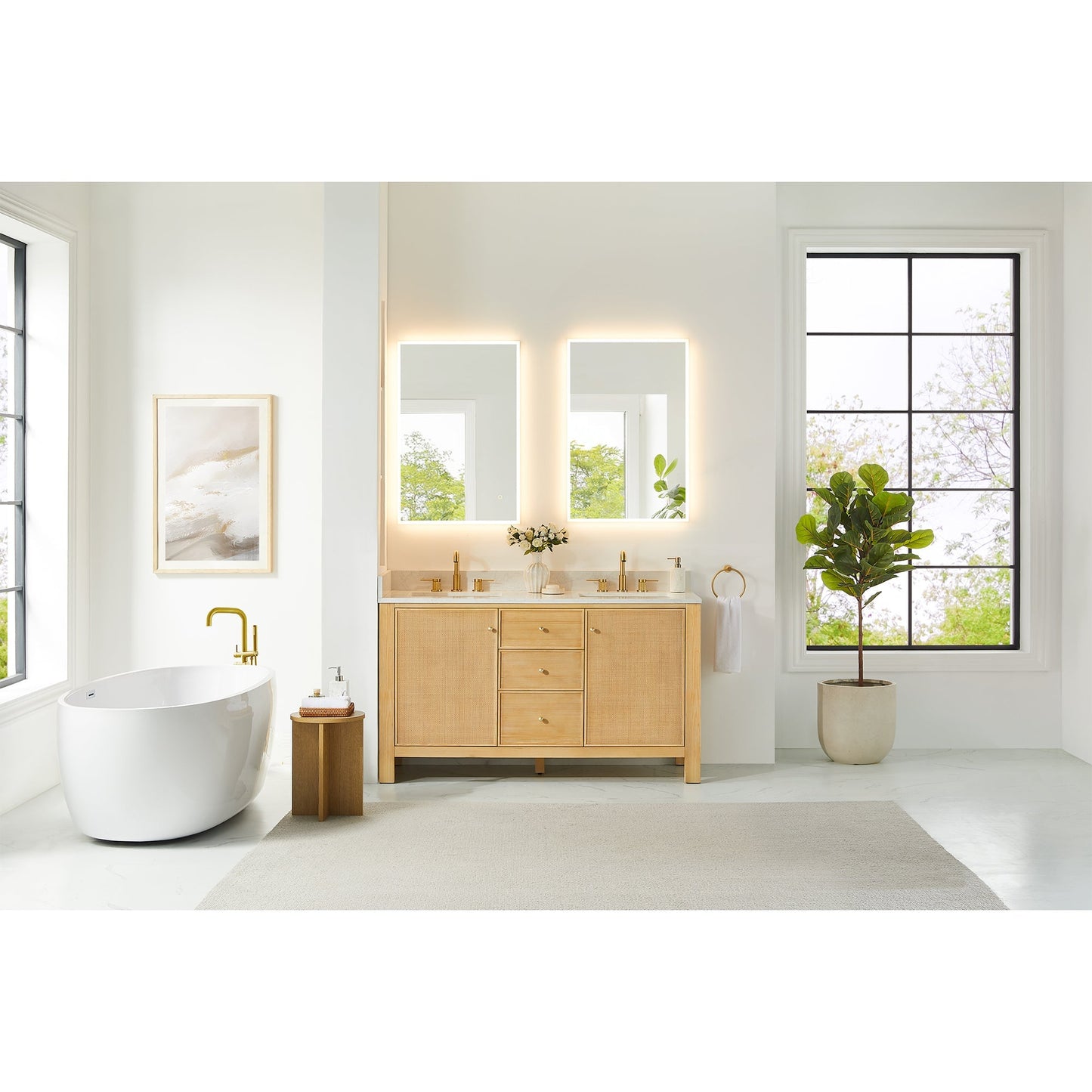 Altair Designs Cedar 36"/48"/60"/72" single/double vanity with top - 576036-NW-GW-NM