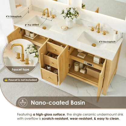 Altair Designs Cedar 36"/48"/60"/72" single/double vanity with top - 576036-NW-GW-NM