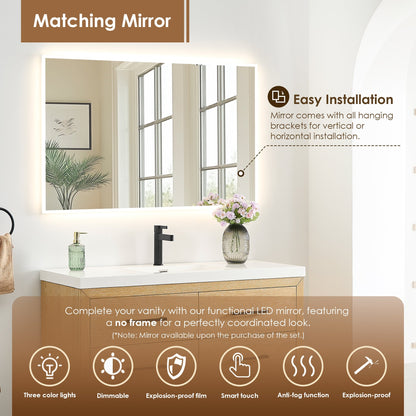 Altair Designs Sigrid 36"/48"/60"/72" single/double vanity with top - 579036-WO-WH-NM