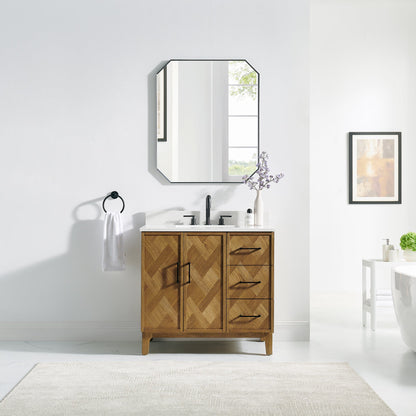 Altair Designs Clara 36"/48"/60"/72" single/double vanity with top - 587036-WB-CTQ-NM