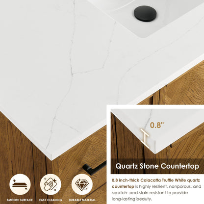 Altair Designs Clara 36"/48"/60"/72" single/double vanity with top - 587036-WB-CTQ-NM