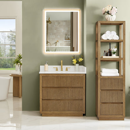 Altair Designs Navan 30"/36"/48"/60"/72" single/double vanity with top - 588030-WB-GW-NM