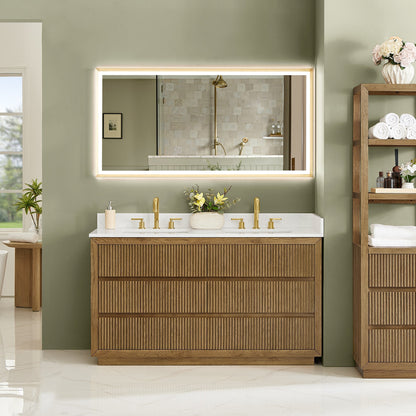Altair Designs Navan 30"/36"/48"/60"/72" single/double vanity with top - 588030-WB-GW-NM