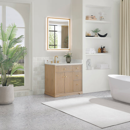 Altair Designs Barnett 36"/48"/60“/72" single/double vanity with top - 589036-NK-GW-NM