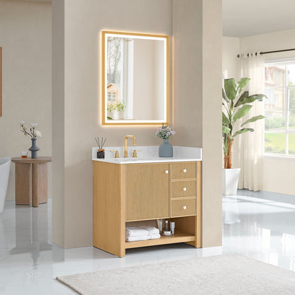 Altair Designs Cecil 36"/48"/60"/72" single/double vanity with top - 590036-WO-GW-NM