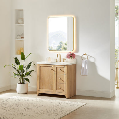 Altair Designs Milner 36"/48"/60"/72" single/double vanity with top - 591036-BA-GW-NM