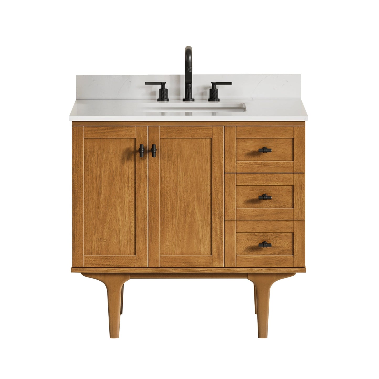 Altair Designs Orasia 36"/48"/60"/72" single/double vanity with top - 595036-MB-CMQ-NM