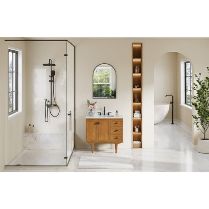 Altair Designs Orasia 36"/48"/60"/72" single/double vanity with top - 595036-MB-CMQ-NM