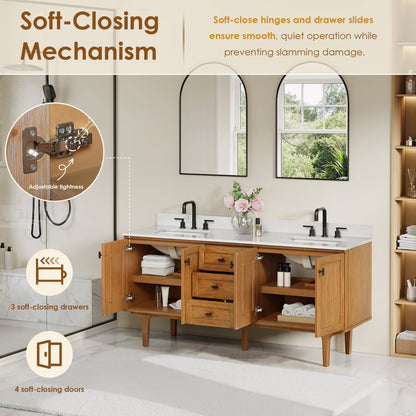 Altair Designs Orasia 36"/48"/60"/72" single/double vanity with top - 595036-MB-CMQ-NM